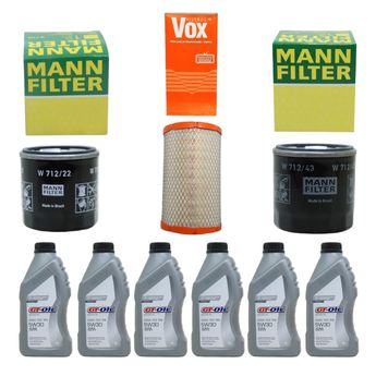 KIT TROCA DE ÓLEO BLAZER S10 2.4  FLEX  2007 A 2012 5W30 GT-OIL SINTÉTICO