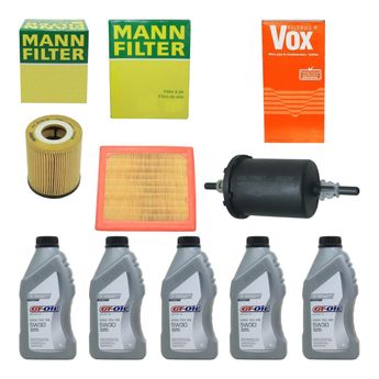 KIT TROCA DE ÓLEO JEEP RENEGADE 1.8 8V ETORQ 2015 A 2021 5W30 GT-OIL SINTÉTICO