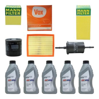 KIT TROCA DE ÓLEO KA 1.6 ROCAM GASOLINA 2000 A 2014 5W30 GT-OIL SINTÉTICO