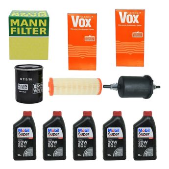 KIT TROCA DE OLEO  DOBLO 1.6 16V MPI 2001 A 2003 20W50 MOBIL SUPER MINERAL